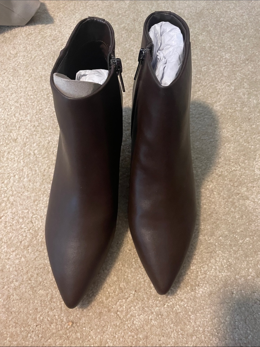 Sam Edelman Women's Dark Brown Pointed Toe Ankle Boots